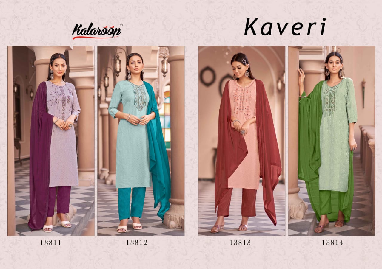 Kaveri By Kalaroop Readymade Salwar Suits Catalog